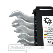 Saténové ploché kľúče 6-22 mm 12 ks CRV/CLIP (20) Náhľad