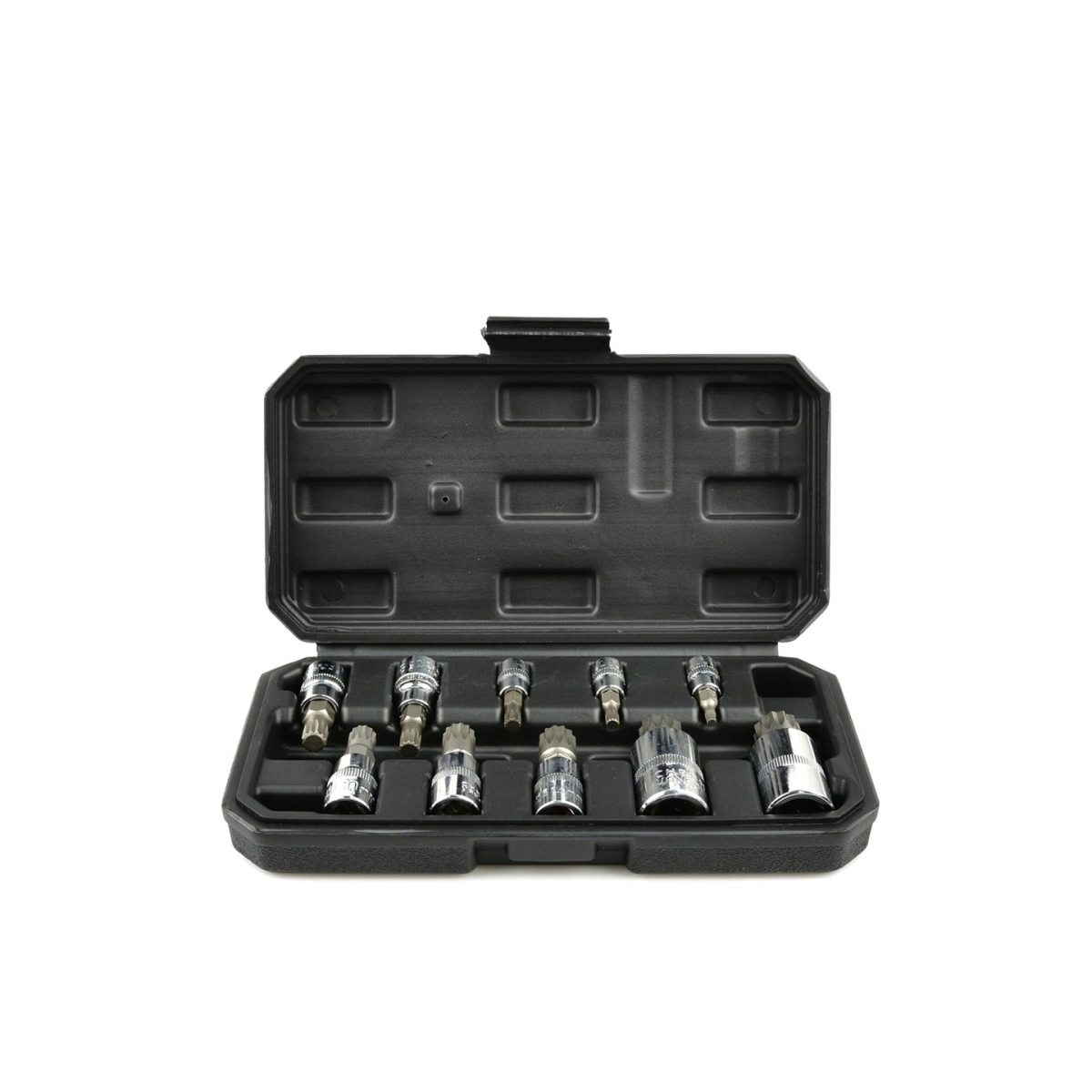 Zástrčné hlavice Torx GEKO 1/4”, 3/8”, 1/2”, M4-M18, súprava 10ks