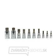 Zástrčné hlavice Torx GEKO 1/4”, 3/8”, 1/2”, M4-M18, sada 10ks  Náhľad
