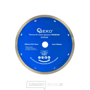 Kotúč diamantový rezný celoobvodový GEKO 250x10x22, 2mm gallery main image
