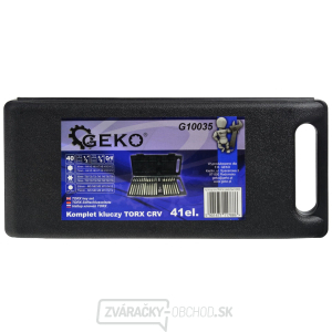 Súprava bitov torx 41 dielna GEKO, CrV oceľ, plastový box Súprava bitov torx 41 dielna GEKO, CrV oceľ, plastový box gallery main image