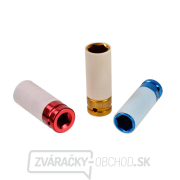 Súprava rázových nástrčných kľúčov pre alu kolesá, 3 ks, 17 mm, 19 mm, 21 mm (10/20) Náhľad