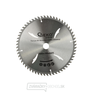 Kotúč pílový do dreva GEKO, 300x30 mm, 60T Kotúč pílový do dreva GEKO, 300x30 mm, 60T gallery main image
