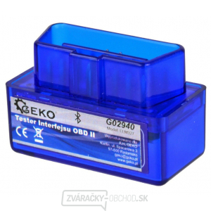 Autodiagnostika ELM 327 bluetooth modrá GEKO, Android (zadarmo SX OBD aplikácie)