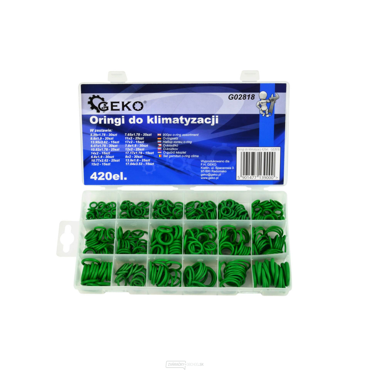 Súprava o-krúžkov na klimatizáciu 420ks GEKO