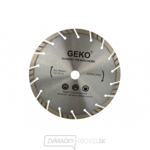 Kotúč diamantový rezný turbo-segmentový GEKO, 230x10x22mm 