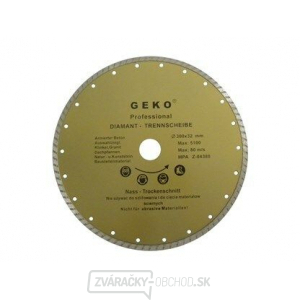 Kotúč diamantový rezný GEKO, TURBO, 230x8x22mm 