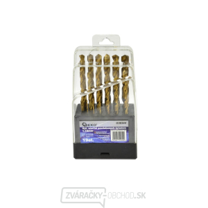 Vrtáky do kovu GEKO, sada 19ks, 1-10mm, po 0,5mm, leštené  Vrtáky do kovu GEKO, sada 19ks, 1-10mm, po 0,5mm, leštené  gallery main image