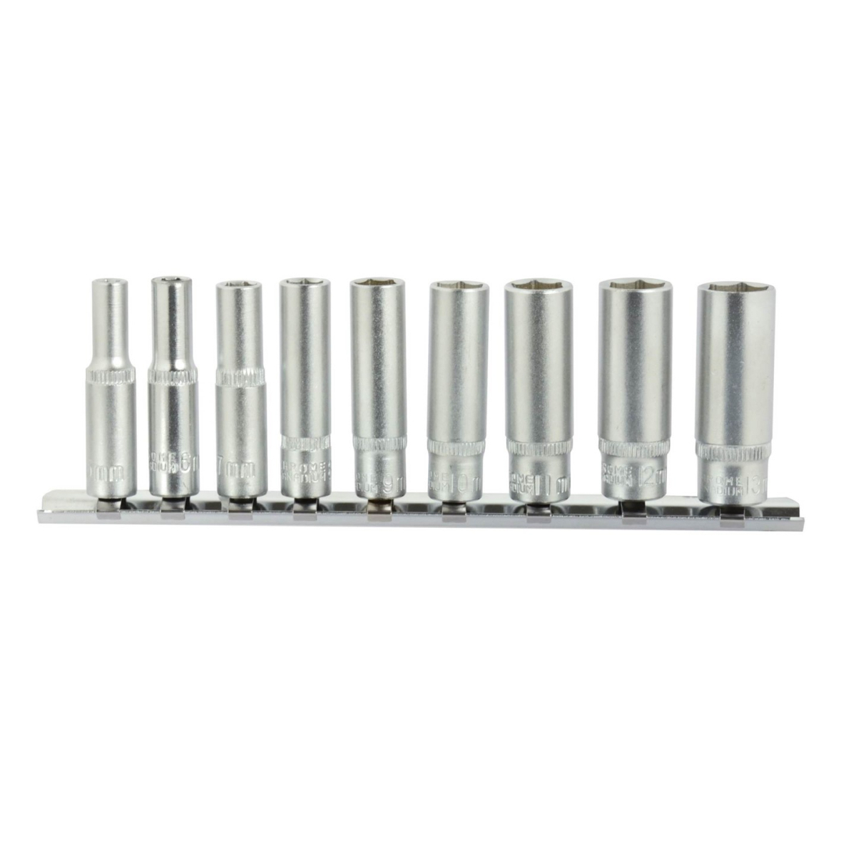 Hlavica nástrčné predĺžené, sada 9ks, 5-13mm GEKO