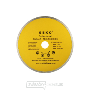 Kotúč diamantový rezný celoobvodový GEKO, 200x8x25, 4mm  Kotúč diamantový rezný celoobvodový GEKO, 200x8x25, 4mm  gallery main image