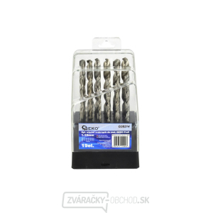 Vrtáky do kovu GEKO, súprava 19ks, 1-10mm, po 0,5mm  Vrtáky do kovu GEKO, súprava 19ks, 1-10mm, po 0,5mm  gallery main image