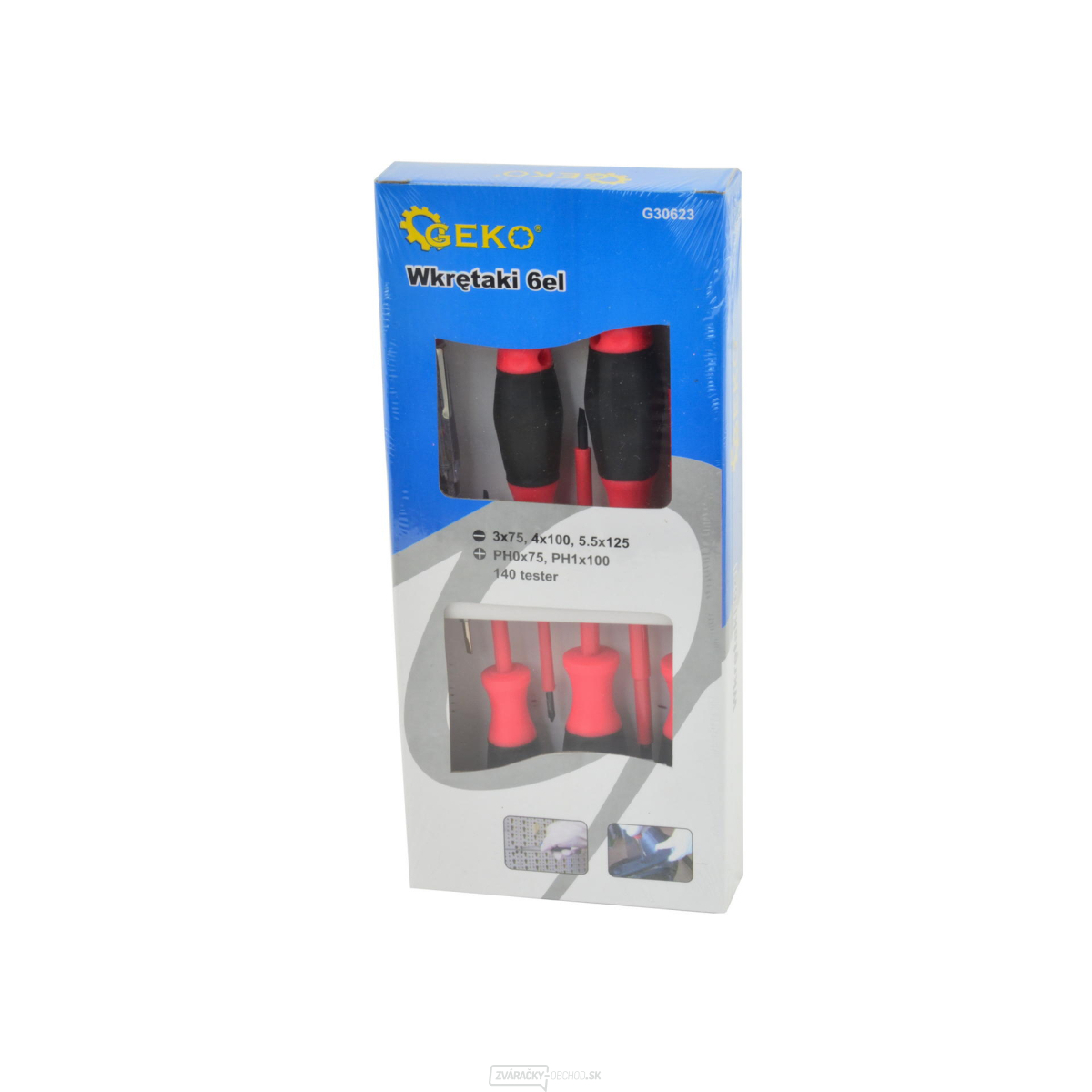 Skrutkovače izolované + skúšačka GEKO, súprava 6ks