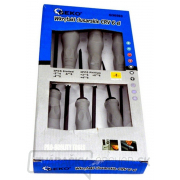 Sada rázových skrutkovačov, 6ks, 3x plochý a 3 krížové, CrV GEKO Sada rázových skrutkovačov, 6ks, 3x plochý a 3 krížové, CrV GEKO gallery main image