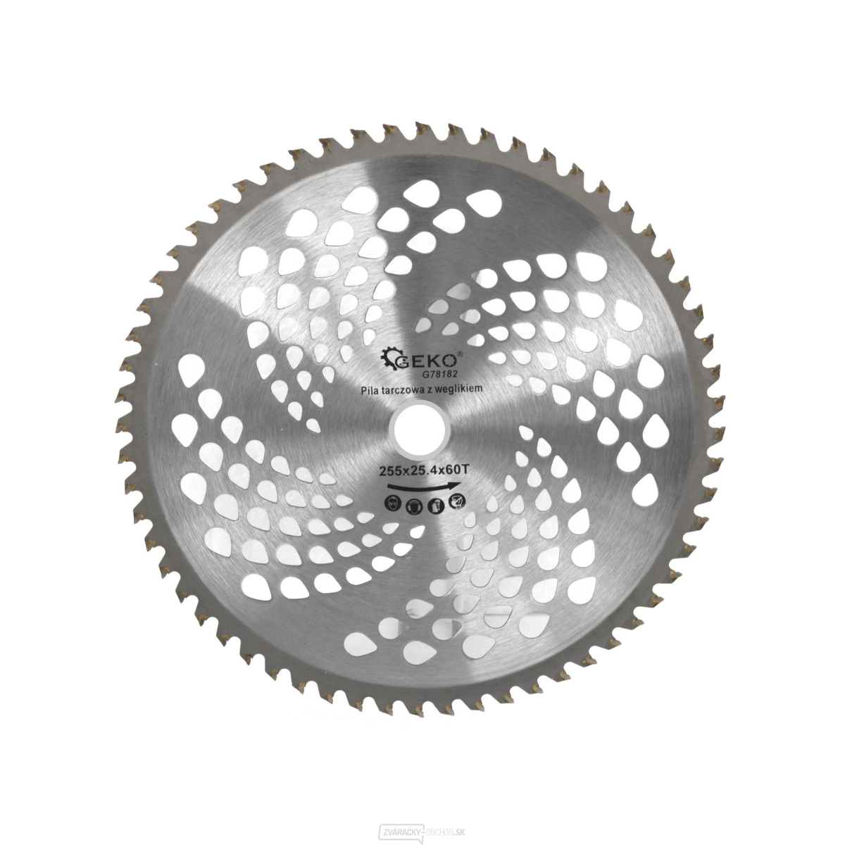 Kotúč vidiový GEKO 255x25,4 mm, 60T  Kotúč vidiový GEKO 255x25,4 mm, 60T  gallery main image