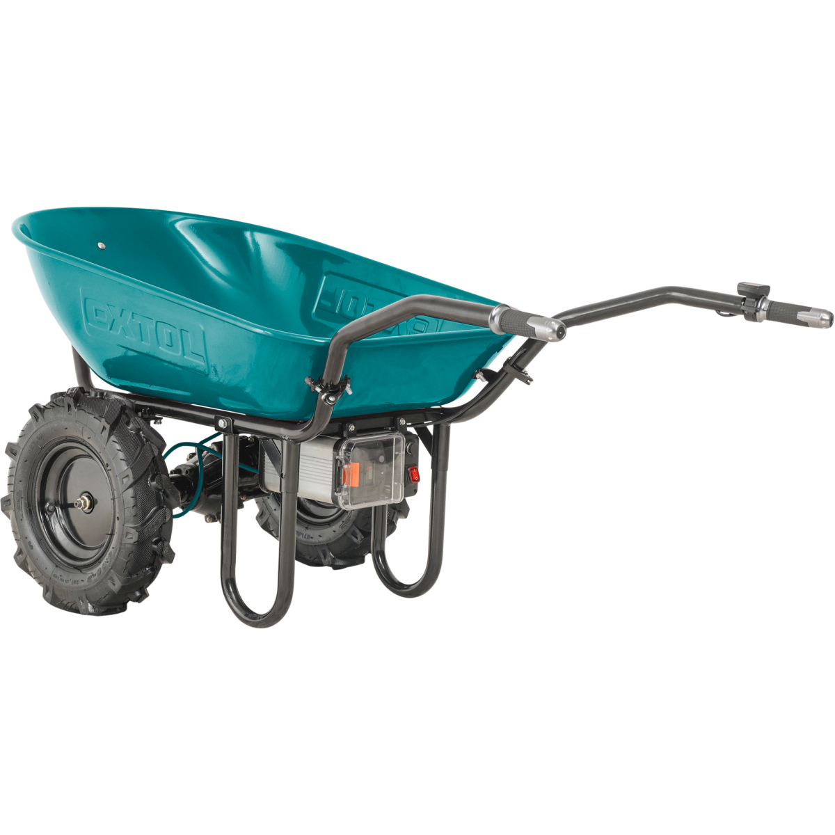 Koliesko dvojkolák s prevodovkou aku EXTOL INDUSTRIAL, 260kg, 100l, 40V Li-ion, 6000mAh Náhľad