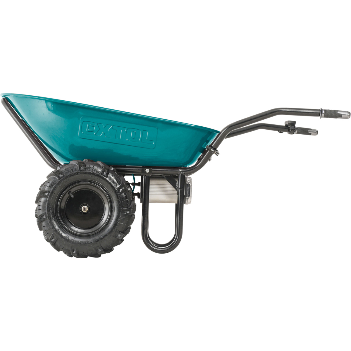 Koliesko dvojkolák s prevodovkou aku EXTOL INDUSTRIAL, 260kg, 100l, 40V Li-ion, 6000mAh Náhľad