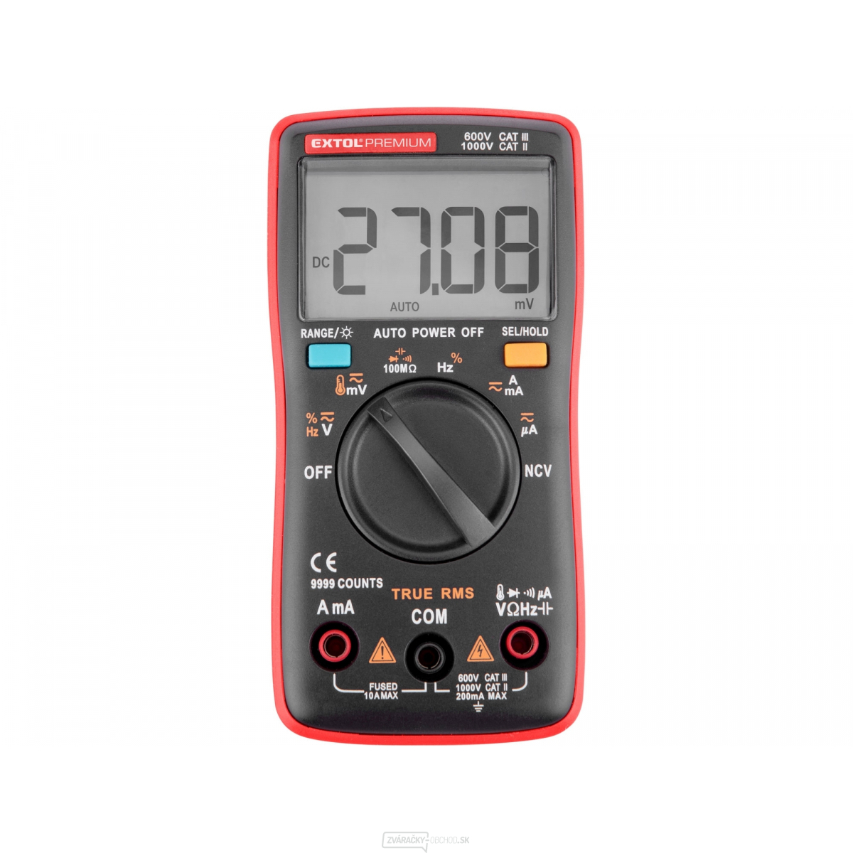 Multimeter digitálny s automatickou voľbou rozsahov EXTOL PREMIUM