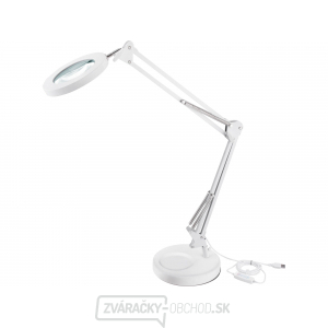 Lampa stolná s lupou EXTOL LIGHT, USB napájanie, biela, 2400lm, 3 farby svetla, 5x zväčšenie