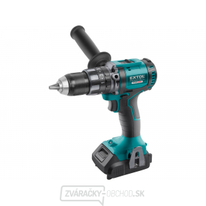 Vŕtací skrutkovač aku s príklepom SHARE20V EXTOL INDUSTRIAL, BRUSHLESS, 20V Li-ion, 2000mAh Vŕtací skrutkovač aku s príklepom SHARE20V EXTOL INDUSTRIAL, BRUSHLESS, 20V Li-ion, 2000mAh gallery main image