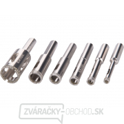 Korunky vykružovacie diamantové na sklo a keramiku súprava 6ks EXTOL PREMIUM, O 6-8-10-12-14-20mm Korunky vykružovacie diamantové na sklo a keramiku súprava 6ks EXTOL PREMIUM, O 6-8-10-12-14-20mm gallery main image