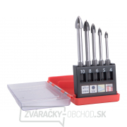 Vrtáky na sklo a keramiku karbidové EXTOL PREMIUM, sada 5ks, O 4-5-6-8-10mm Vrtáky na sklo a keramiku karbidové EXTOL PREMIUM, sada 5ks, O 4-5-6-8-10mm gallery main image