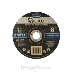 Kotúč rezný na kov, 150x1,6mm GEKO Kotúč rezný na kov, 150x1,6mm GEKO gallery main image