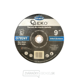 Kotúč rezný na kov GEKO, 230x1, 6mm Kotúč rezný na kov GEKO, 230x1, 6mm gallery main image