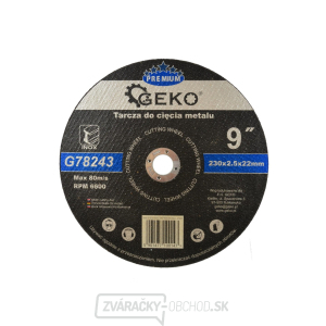 Kotúč rezný na kov GEKO, 230x2, 5mm  Kotúč rezný na kov GEKO, 230x2, 5mm  gallery main image