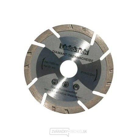 Kotúč diamantový rezný turbo-segmentový GEKO, 115x10x22,2mm