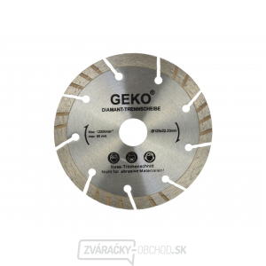 Kotúč diamantový rezný turbo-segmentový GEKO, 125x10x22mm 