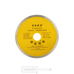 Kotúč diamantový rezný celoobvodový GEKO, 125x8x22, 2mm  Kotúč diamantový rezný celoobvodový GEKO, 125x8x22, 2mm  gallery main image