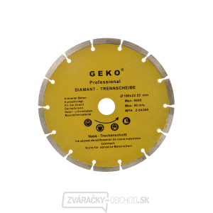 Kotúč diamantový rezný segmentový GEKO, 180x8x22mm  Kotúč diamantový rezný segmentový GEKO, 180x8x22mm  gallery main image