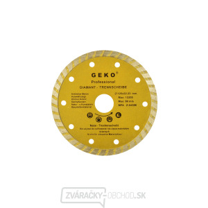 Kotúč diamantový rezný GEKO, TURBO, 125x8x22mm  gallery main image