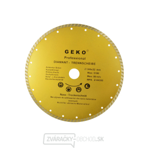 Kotúč diamantový rezný GEKO, TURBO, 300x8x32mm  Kotúč diamantový rezný GEKO, TURBO, 300x8x32mm  gallery main image