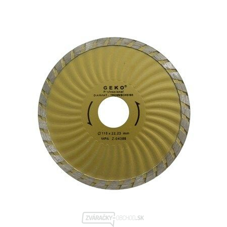 Kotúč diamantový rezný GEKO, TURBO PLUS, 115x8x22mm
