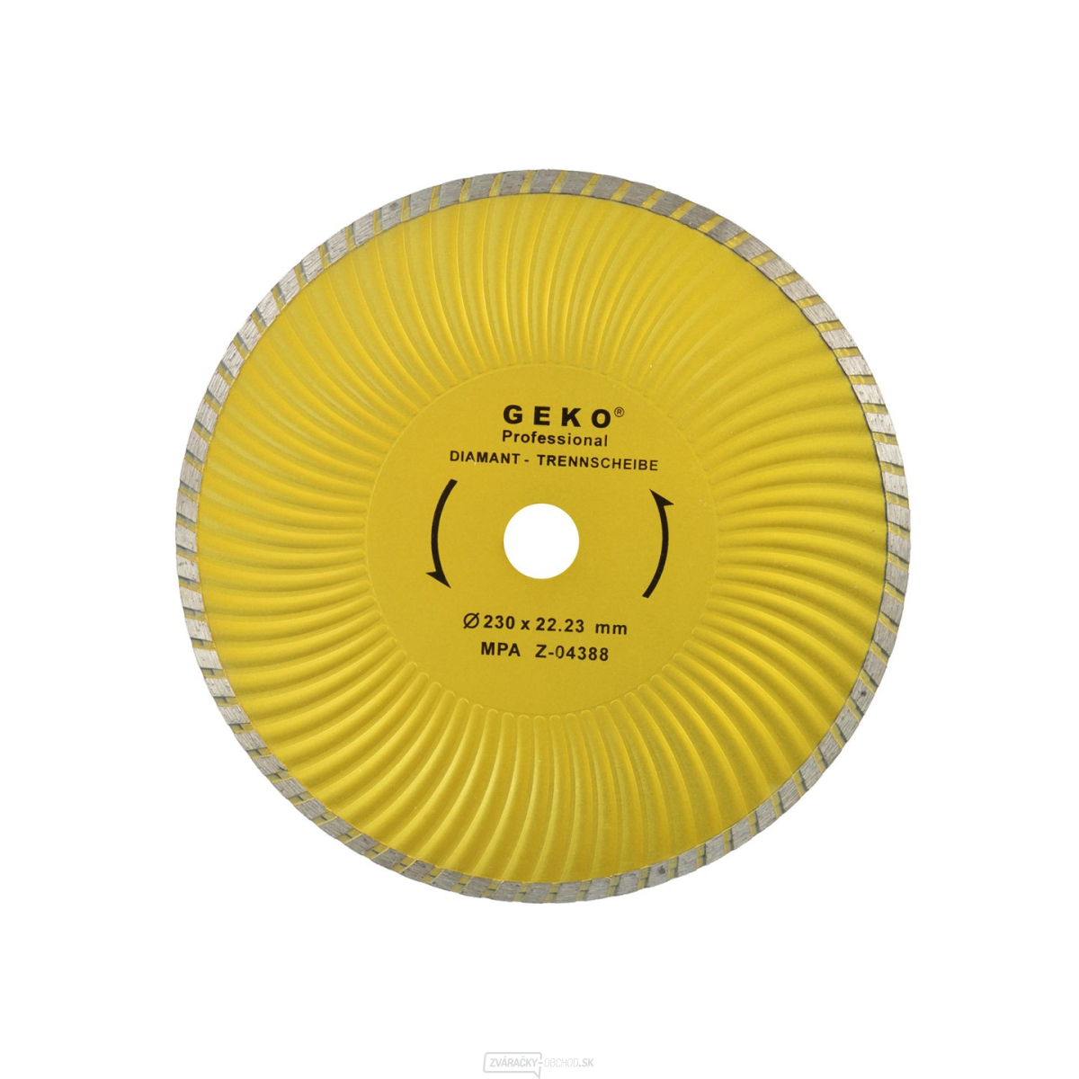 Kotúč diamantový rezný GEKO, TURBO PLUS, 230x8x22mm