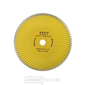 Kotúč diamantový rezný GEKO, TURBO PLUS, 230x8x22mm Kotúč diamantový rezný GEKO, TURBO PLUS, 230x8x22mm gallery main image