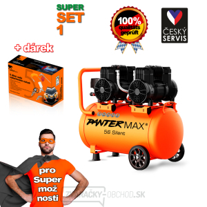 Bezolejový kompresor PANTERMAX® AirFlow® 56 SILENT SET1