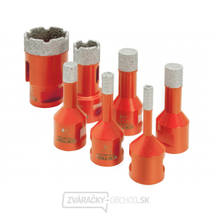 Súprava 7ks vykružovacích diamantových koruniek EXTOL PREMIUM, O 6-8-10-12-14-20-35mm, závit M14 Súprava 7ks vykružovacích diamantových koruniek EXTOL PREMIUM, O 6-8-10-12-14-20-35mm, závit M14 gallery main image