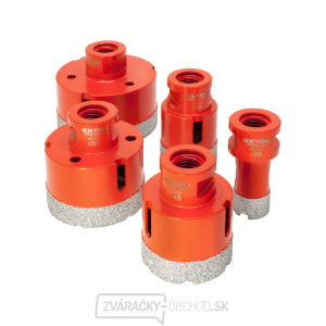 Súprava 5ks vykružovacích diamantových koruniek EXTOL PREMIUM, O 20-35-45-55-68mm, závit M14 Súprava 5ks vykružovacích diamantových koruniek EXTOL PREMIUM, O 20-35-45-55-68mm, závit M14 gallery main image