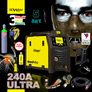 KOWAX GeniMig®240DP LCD + Horák + Kukla + Ventil + Podvozok + plná Co2 Fľaša + Sprej + 5kg Drôt + Káble  Náhľad
