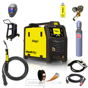 KOWAX GeniMig®240DP LCD SET 5a + Horák + Kukla + Ventil + Podvozok + Co2 Fľaša + Sprej + 5kg Drôt + Káble