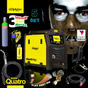 KOWAX GeniMig®240DP LCD + Horák + Kukla + Ventil + Podvozok + Plná Fľaša MIX C18 20L + Sprej + 5kg drôt + Káble Náhľad