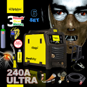 KOWAX GeniMig®240DP LCD + Horák + Kukla + Ventil + Podvozok + plná Argon Fľaša + Sprej + 5kg drôt + Káble Náhľad