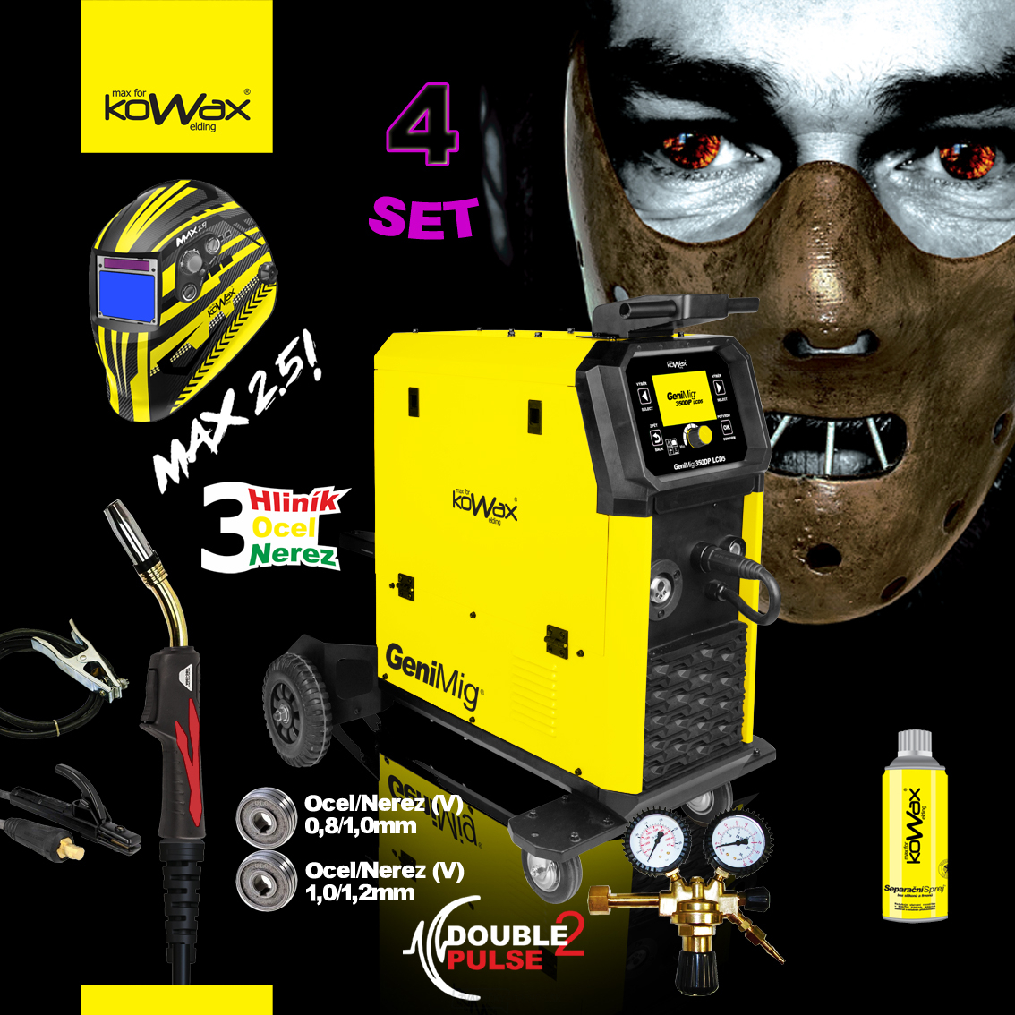 KOWAX GeniMig®350DP LCD5 SET 4bL gallery main image