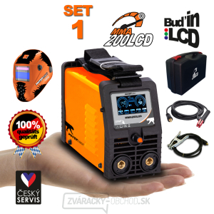 Invertorová zváračka MMA/TIG SET 1 PANTERMAX MMA200LCD + Káble 2m + Kukla + Plastový Kufor