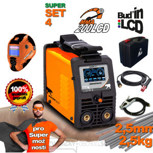 PANTERMAX MMA200LCD invertorová zváračka MMA/TIG + Káble 2m + Kukla + Plastový Kufor + Elektródy 2.5kg PANTERMAX MMA200LCD invertorová zváračka MMA/TIG + Káble 2m + Kukla + Plastový Kufor + Elektródy 2.5kg gallery main image
