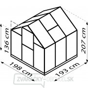 Skleník VITAVIA TRITON 3800 PC 4 mm strieborný LG3646 náhled