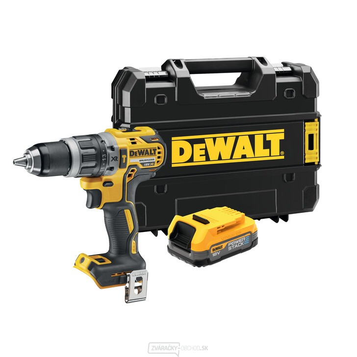 Aku príklepová vŕtačka DeWALT DCD796E1T 18V Powerstack Aku príklepová vŕtačka DeWALT DCD796E1T 18V Powerstack gallery main image