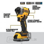 Aku bezuhlíkový rázový uťahovač DeWALT DCF850E2T 18V Náhľad